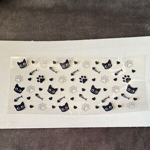 Cute Cat and Paw Cup Wrap